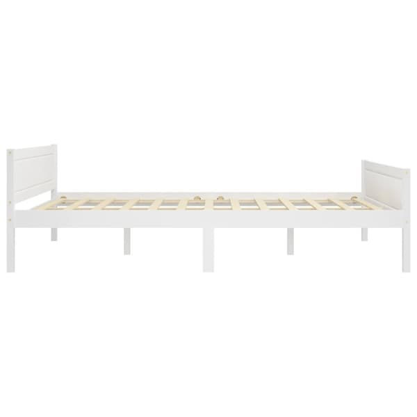 Sengestel 120x200 cm massivt fyrretræ hvid - Sengestel - Sengeramme - Home & Living
