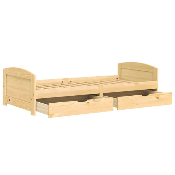 Daybed med to skuffer IRUN 90x200 cm massivt fyrretræ - Daybed - Daybeds - Home & Living
