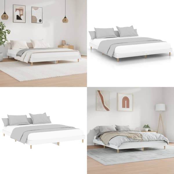 Sengestel 120x200 cm konstrueret træ hvid - Sengeramme - Sengerammer - Home & Living