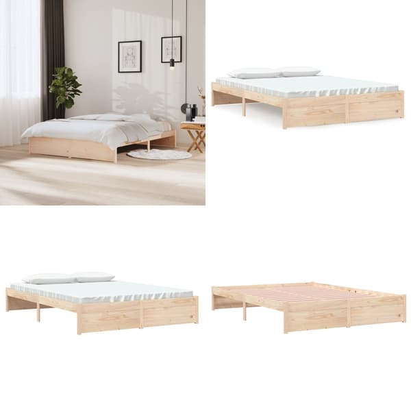 Sengeramme 150x200 cm massivt træ - Sengeramme - Sengerammer - Home & Living
