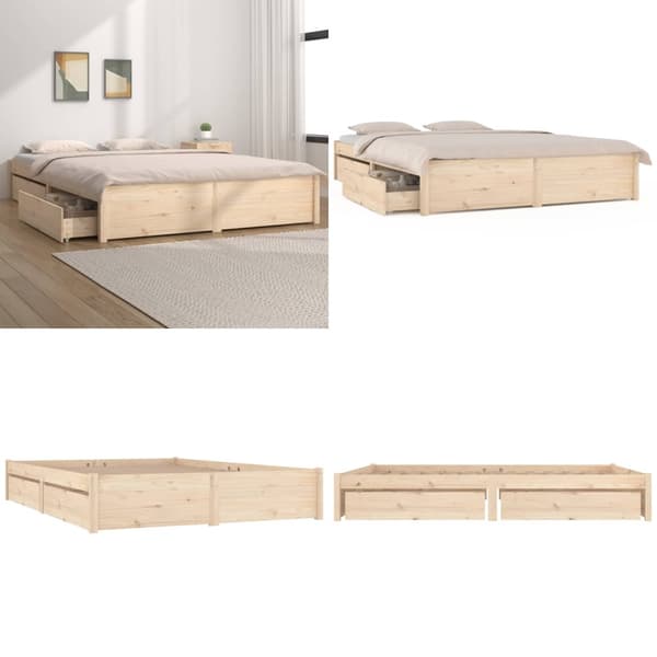 Sengeramme med skuffer 150x200 cm King Size - Sengeramme - Sengerammer - Home & Living