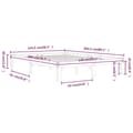 Miniatyrbillede 9 af 9: Sengeramme 140x200 cm massivt fyrretræ - Sengeramme - Sengerammer - Home & Living
