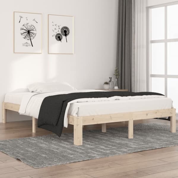 Sengeramme 140x200 cm massivt fyrretræ - Sengeramme - Sengerammer - Home & Living