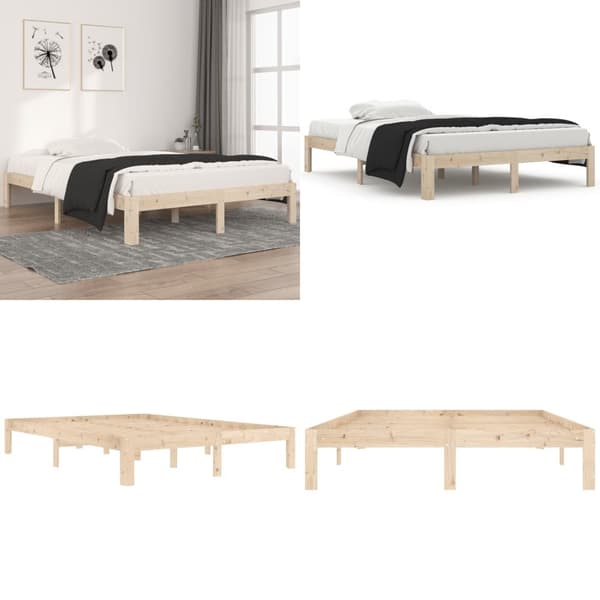 Sengeramme 140x200 cm massivt fyrretræ - Sengeramme - Sengerammer - Home & Living