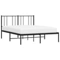 Miniatyrbillede 4 af 11: Sengeramme med sengegavl 140x190 cm metal sort - Sengestel - Sengeramme - Home & Living