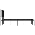Miniatyrbillede 8 af 11: Sengeramme med sengegavl 140x190 cm metal sort - Sengestel - Sengeramme - Home & Living