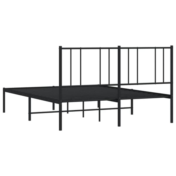 Sengeramme med sengegavl 140x190 cm metal sort - Sengestel - Sengeramme - Home & Living
