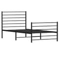 Pikkukuva 6 / 11: Metallinen sängynrunko päädyillä musta 100x190 cm - Sängynrunko - Sängynrungot - Home & Living