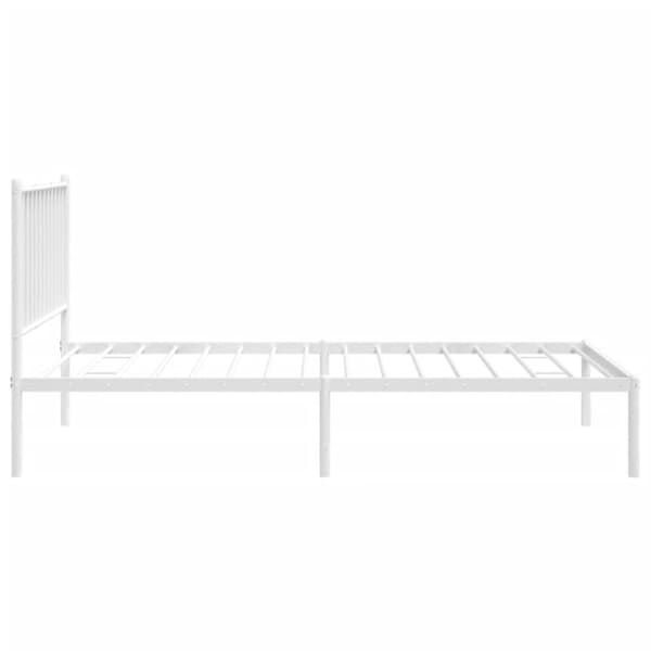 Sengeramme med sengegavl 90x190 cm metal hvid - Sengestel - Sengeramme - Home & Living