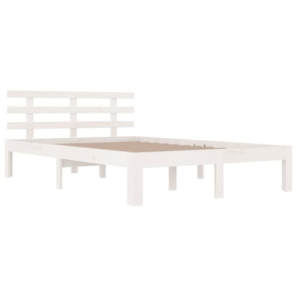 Sengeramme 150x200 cm King Size massivt fyrretræ hvid - Sengeramme - Sengerammer - Home & Living