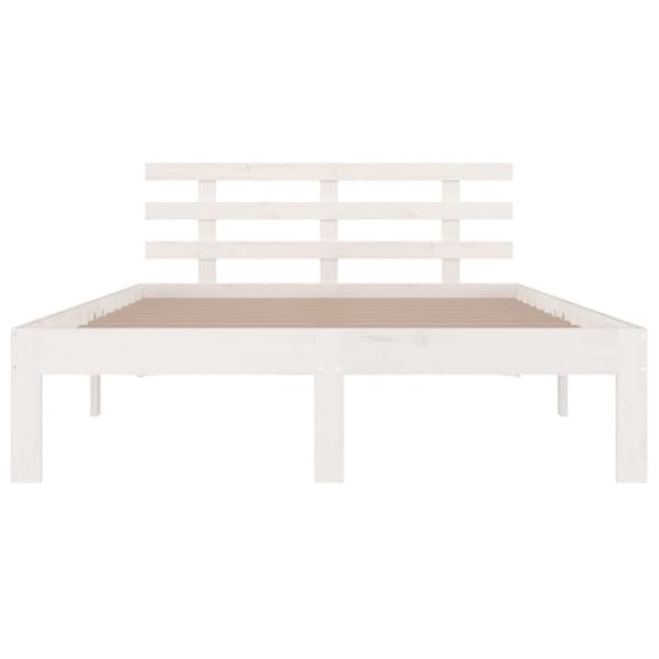 Sengeramme 150x200 cm King Size massivt fyrretræ hvid - Sengeramme - Sengerammer - Home & Living
