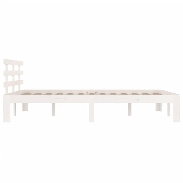 Sengeramme 150x200 cm King Size massivt fyrretræ hvid - Sengeramme - Sengerammer - Home & Living