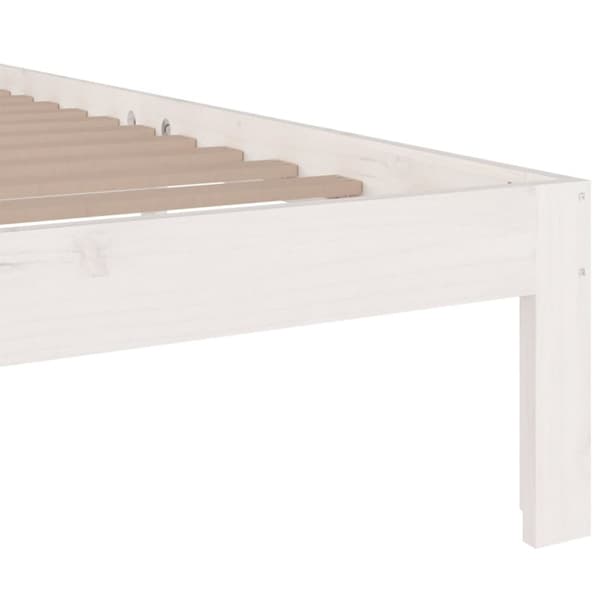 Sengeramme 150x200 cm King Size massivt fyrretræ hvid - Sengeramme - Sengerammer - Home & Living