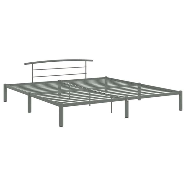 Sängynrunko harmaa metalli 200x200 cm - Sängynrunko - Sängynrungot - Home & Living