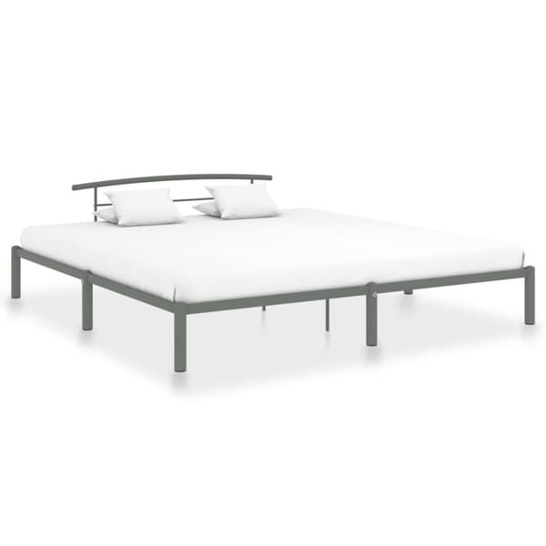Sängynrunko harmaa metalli 200x200 cm - Sängynrunko - Sängynrungot - Home & Living