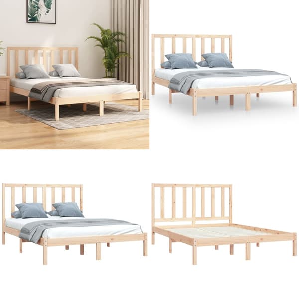 Sengeramme 160x200 cm massivt fyrretræ - Sengeramme - Sengerammer - Home & Living