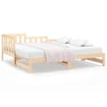 Miniatyrbillede 3 af 11: Daybed med udtræk 2x(90x190) cm massivt fyrretræ - Daybed - Daybeds - Home & Living