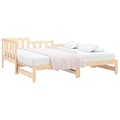 Miniatyrbillede 4 af 11: Daybed med udtræk 2x(90x190) cm massivt fyrretræ - Daybed - Daybeds - Home & Living