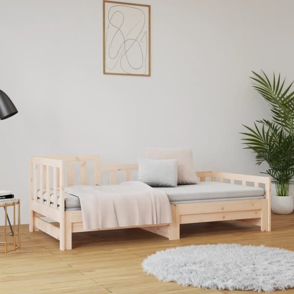 Daybed med udtræk 2x(90x190) cm massivt fyrretræ - Daybed - Daybeds - Home & Living