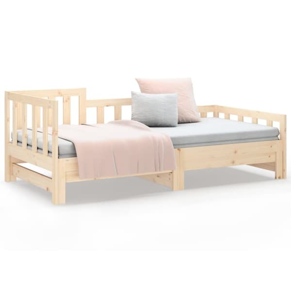 Daybed med udtræk 2x(90x190) cm massivt fyrretræ - Daybed - Daybeds - Home & Living
