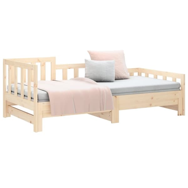 Daybed med udtræk 2x(90x190) cm massivt fyrretræ - Daybed - Daybeds - Home & Living