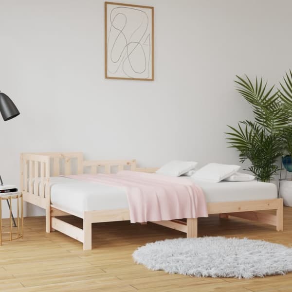 Daybed med udtræk 2x(90x190) cm massivt fyrretræ - Daybed - Daybeds - Home & Living