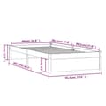 Miniatyrbillede 11 af 11: Sengeramme 90x200 cm massivt træ hvid - Sengeramme - Sengerammer - Home & Living