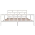 Pikkukuva 5 / 10: Sängynrunko valkoinen täysi mänty 200 x 200 cm - Sängynrunko - Sängynrungot - Home & Living