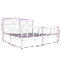 Pikkukuva 10 / 10: Sängynrunko valkoinen täysi mänty 200 x 200 cm - Sängynrunko - Sängynrungot - Home & Living