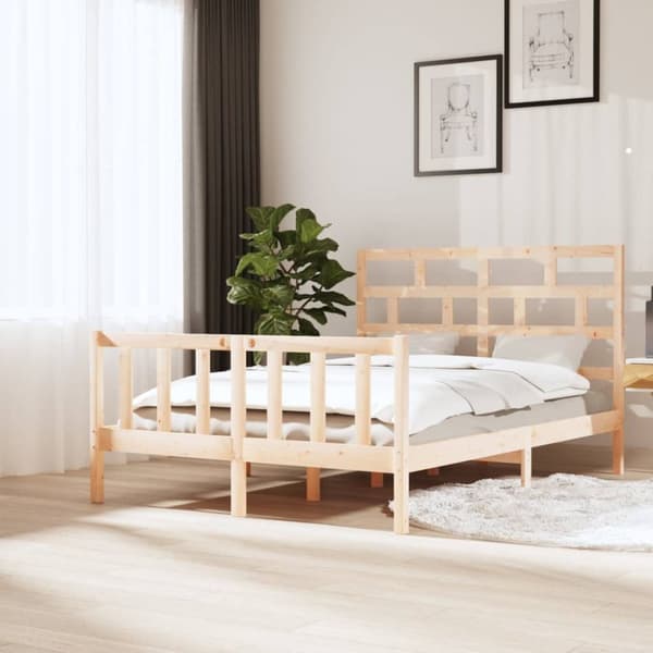 Sengeramme 140x200 cm massivt træ - Sengeramme - Sengerammer - Home & Living