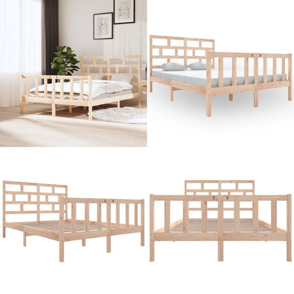 Sengeramme 140x200 cm massivt træ - Sengeramme - Sengerammer - Home & Living