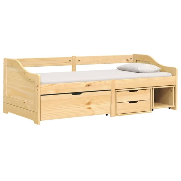 Daybed med tre skuffer IRUN 90x200 cm massivt fyrretræ - Daybed - Daybeds - Home & Living