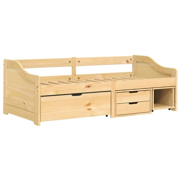 Daybed med tre skuffer IRUN 90x200 cm massivt fyrretræ - Daybed - Daybeds - Home & Living