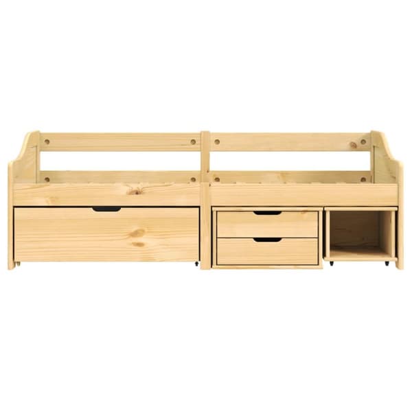 Daybed med tre skuffer IRUN 90x200 cm massivt fyrretræ - Daybed - Daybeds - Home & Living