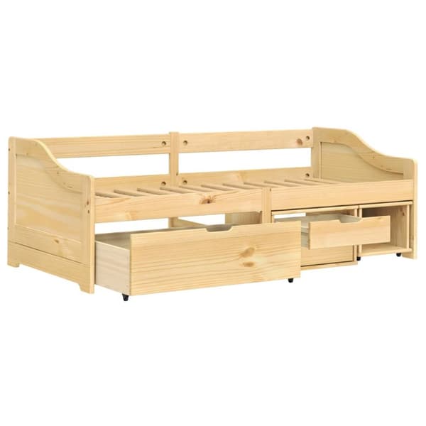 Daybed med tre skuffer IRUN 90x200 cm massivt fyrretræ - Daybed - Daybeds - Home & Living