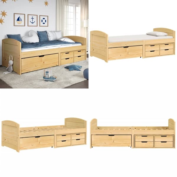 Dagbädd med 5 lådor IRUN 90x200 cm massiv furu - Bäddsoffa - Bäddsoffor - Home & Living