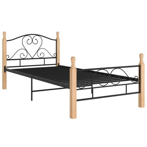 Sängynrunko musta metalli 90x200 cm - Sängynrunko - Sängynrungot - Home & Living