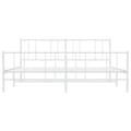 Miniatyrbillede 7 af 11: Sengeramme med sengegavl og fodgærde 180x200 cm metal hvid - Sengestel - Sengeramme - Home & Living