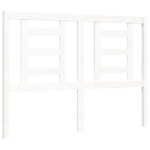 Sengeramme med sengegavl 120x200 cm massivt træ hvid - Sengeramme - Sengerammer - Home & Living