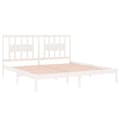 Miniatyrbillede 5 af 7: Sengeramme 200x200 cm massivt fyrretræ hvid - Sengestel - Sengeramme - Home & Living