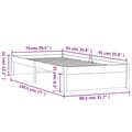 Miniatyrbillede 11 af 11: Sengeramme 75x190 cm massivt træ - Sengeramme - Sengerammer - Home & Living