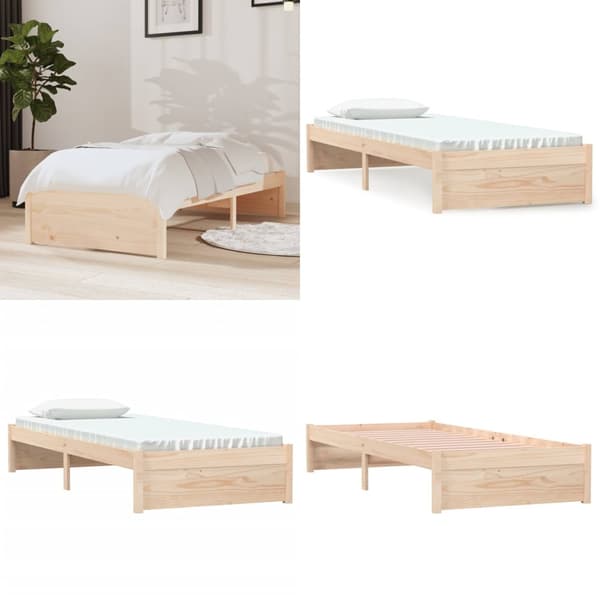 Sengeramme 75x190 cm massivt træ - Sengeramme - Sengerammer - Home & Living