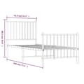 Miniatyrbillede 10 af 10: Sengeramme med sengegavl og fodgærde 75x190 cm metal sort - Sengestel - Sengeramme - Home & Living