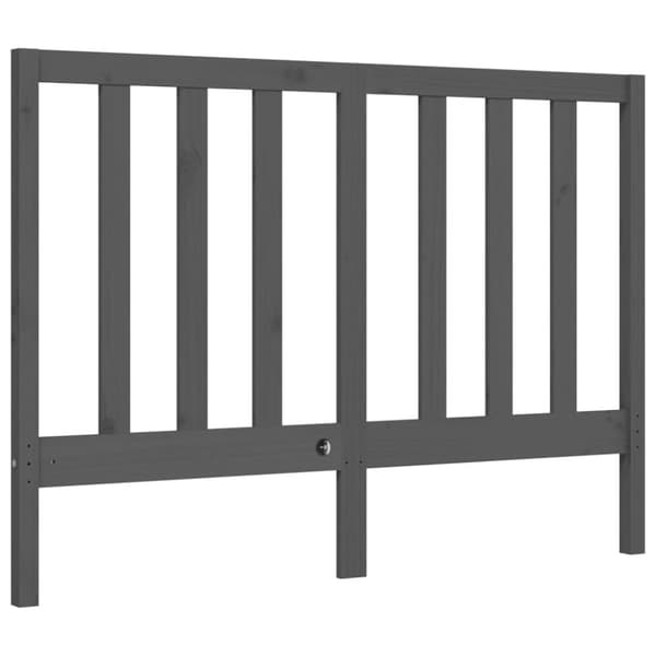 Sängynrunko päädyllä harmaa Double täysi puu - Sängynrunko - Sängynrungot - Home & Living