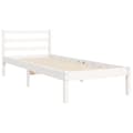 Miniatyrbillede 10 af 11: Sengeramme med sengegavl 90x200 cm massivt træ hvid - Sengeramme - Sengerammer - Home & Living