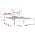 Miniatyrbillede 7 af 7: Sengeramme 200x200 cm massivt fyrretræ gyldenbrun - Sengestel - Sengeramme - Home & Living