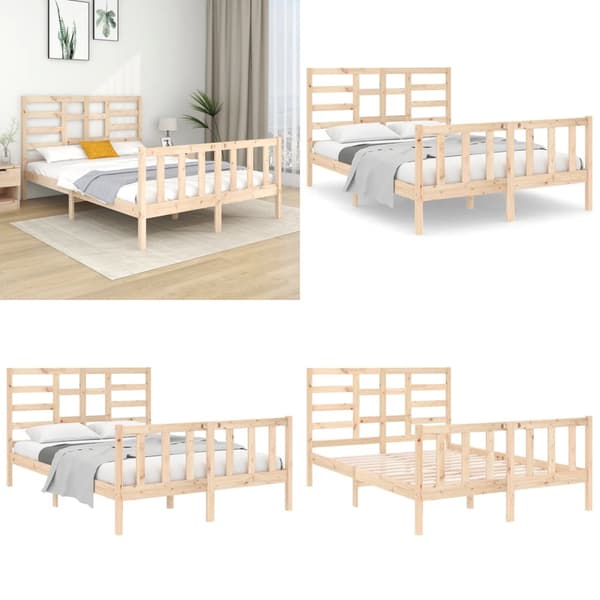 Sengeramme 140x190 cm massivt træ - Sengeramme - Sengerammer - Home & Living