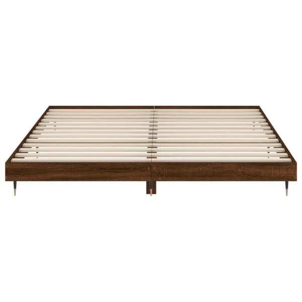 Sengeramme 200x200 cm konstrueret træ brun eg - Sengeramme - Sengerammer - Home & Living