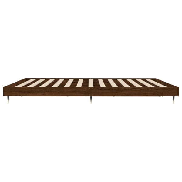 Sengeramme 200x200 cm konstrueret træ brun eg - Sengeramme - Sengerammer - Home & Living