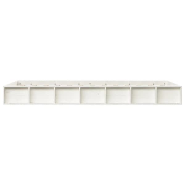 Sengeramme 135x190 cm dobbelt massivt træ hvid - Sengeramme - Sengerammer - Home & Living